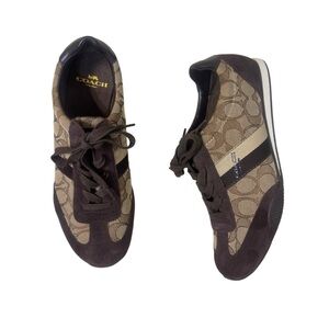 AUTHENTIC COACH KELSON logo sneakers women’s shoes size 8